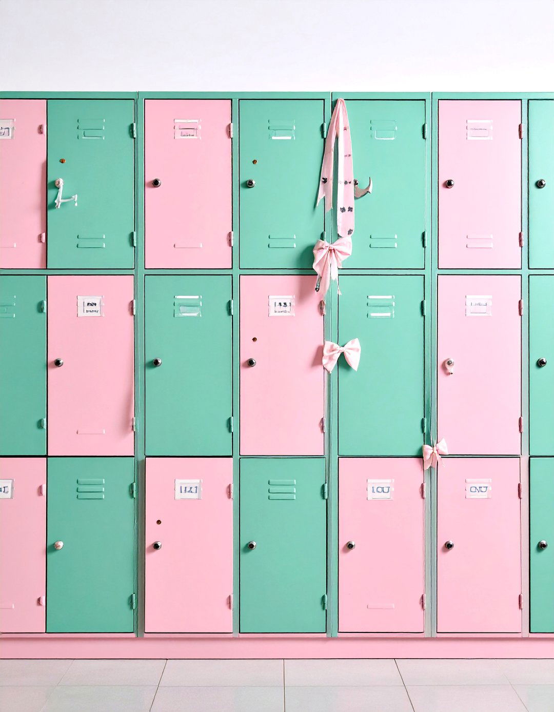 Preppy Pink and Green Monogram Locker - 25 Locker Decor Ideas