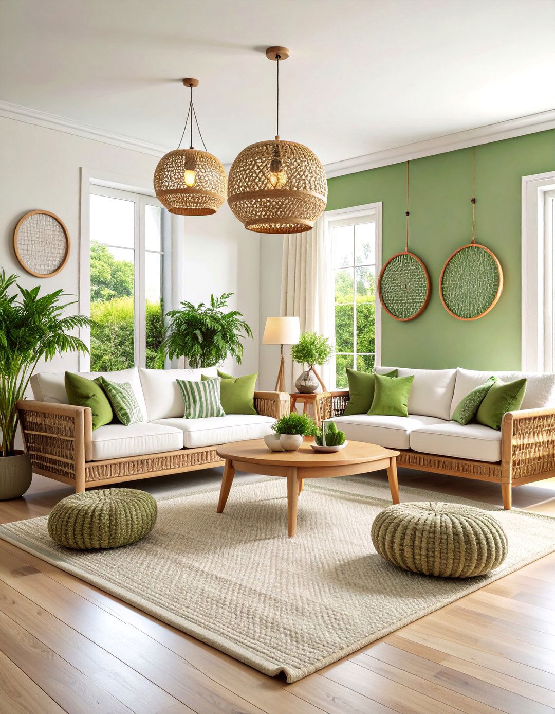 Preppy Tennis Club Living Room with Crisp White and Green - 25 Ralph Lauren Living Room Ideas