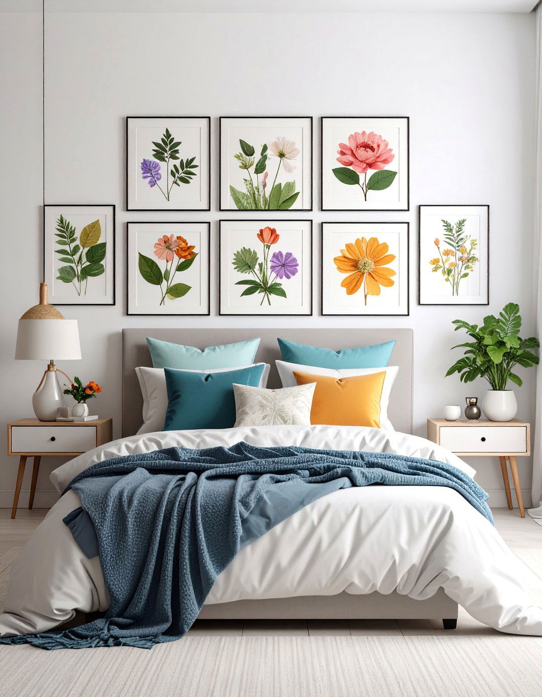 Pressed Botanical Wall Art Series - 25 Farmhouse Wall Decor Ideas