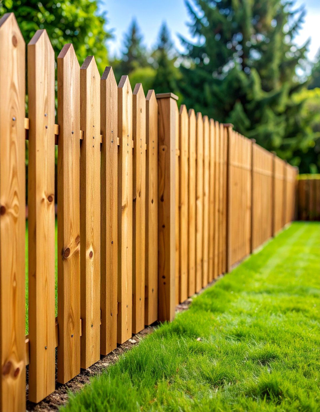 Pressure Treated Pine Board Fence - 25 Backyard Fence Ideas