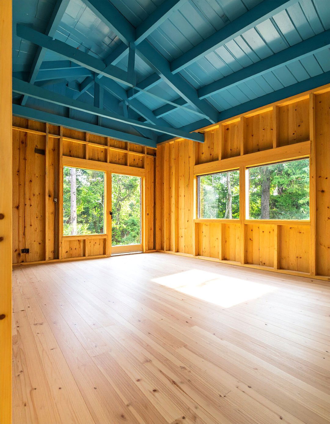 Pressure Treated Plywood Shed Floor with Protective Coating - 25 Shed Floor Ideas