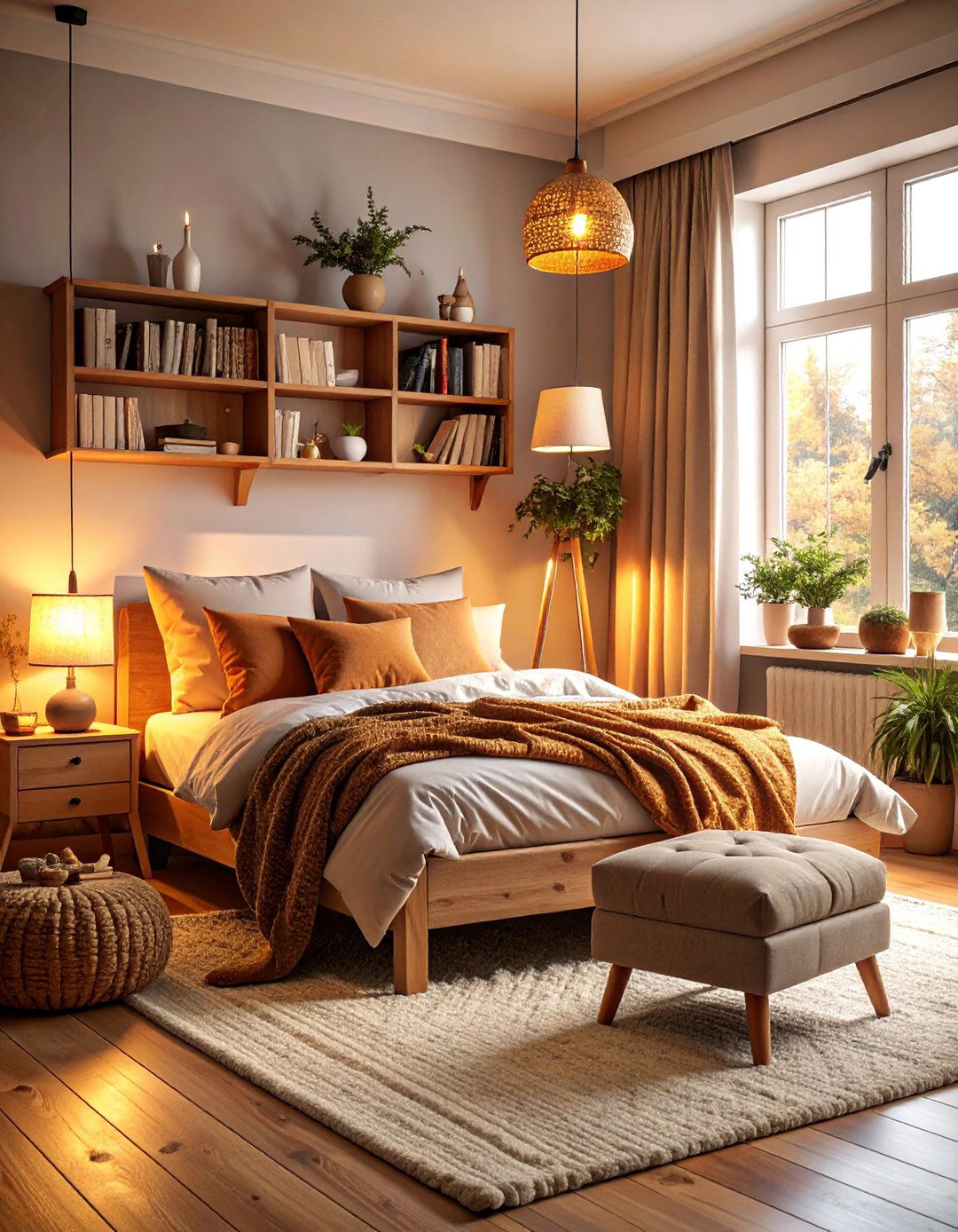 Primary Bedroom with Cozy Reading Nook Corner - 25 Primary Bedroom Ideas