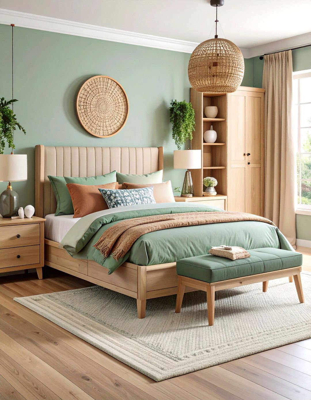 Primary Bedroom with Custom Built In Seating Area - 25 Primary Bedroom Ideas