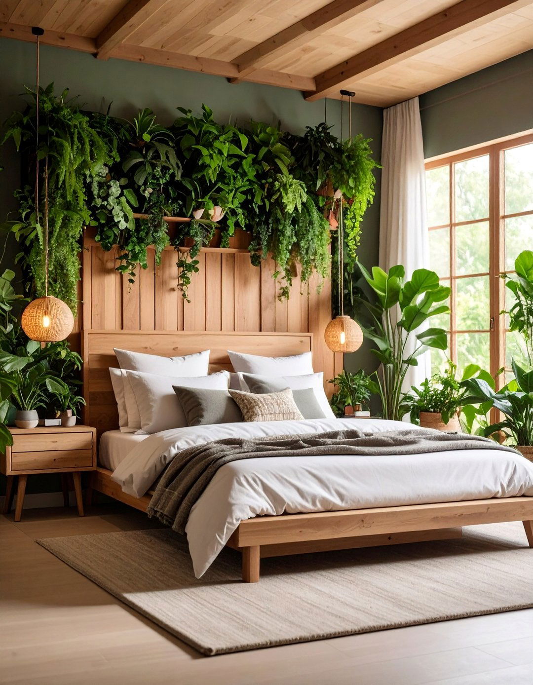 Primary Bedroom with Indoor Garden Sanctuary - 25 Primary Bedroom Ideas