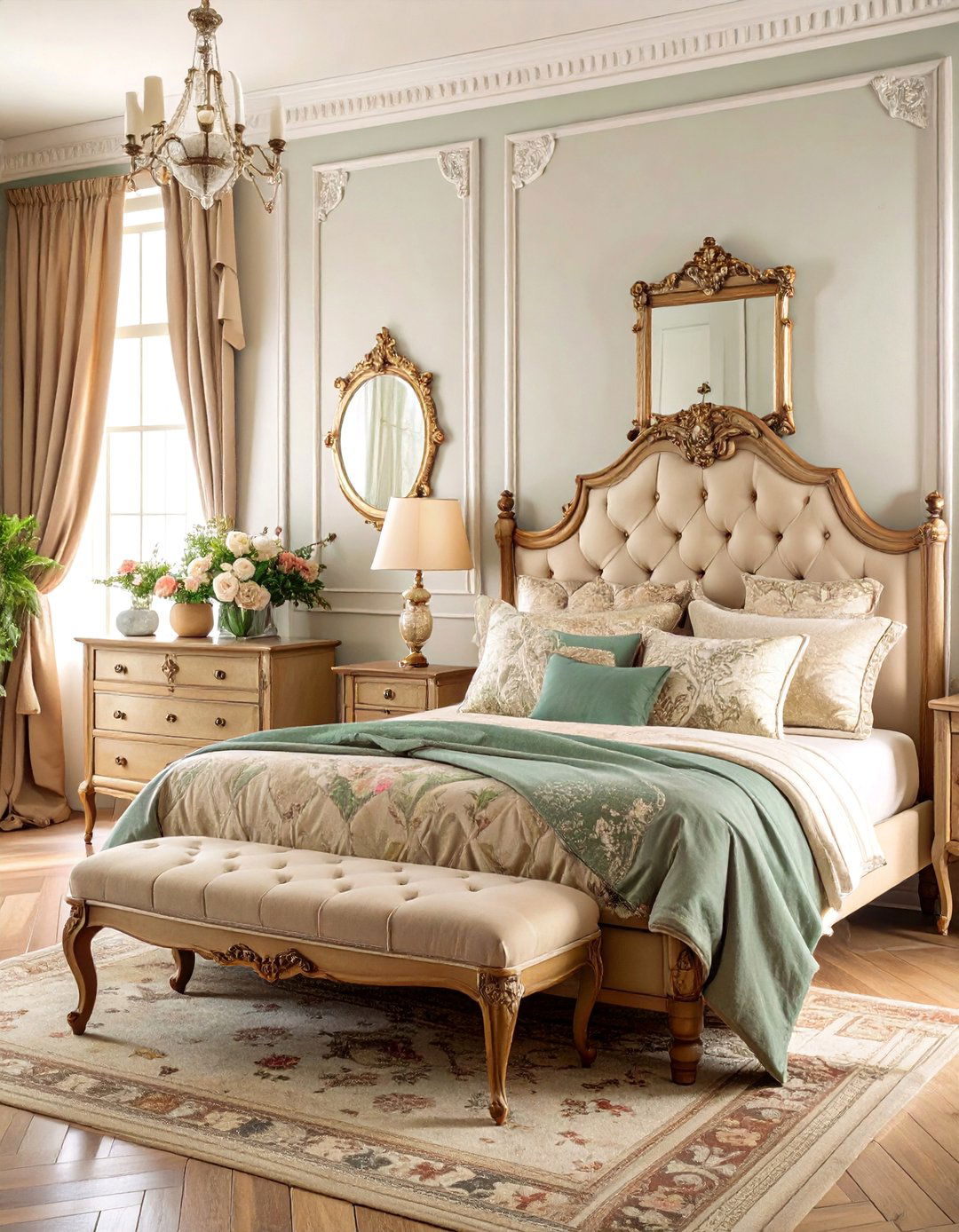 Primary Bedroom with Vintage Furniture Collections - 25 Primary Bedroom Ideas