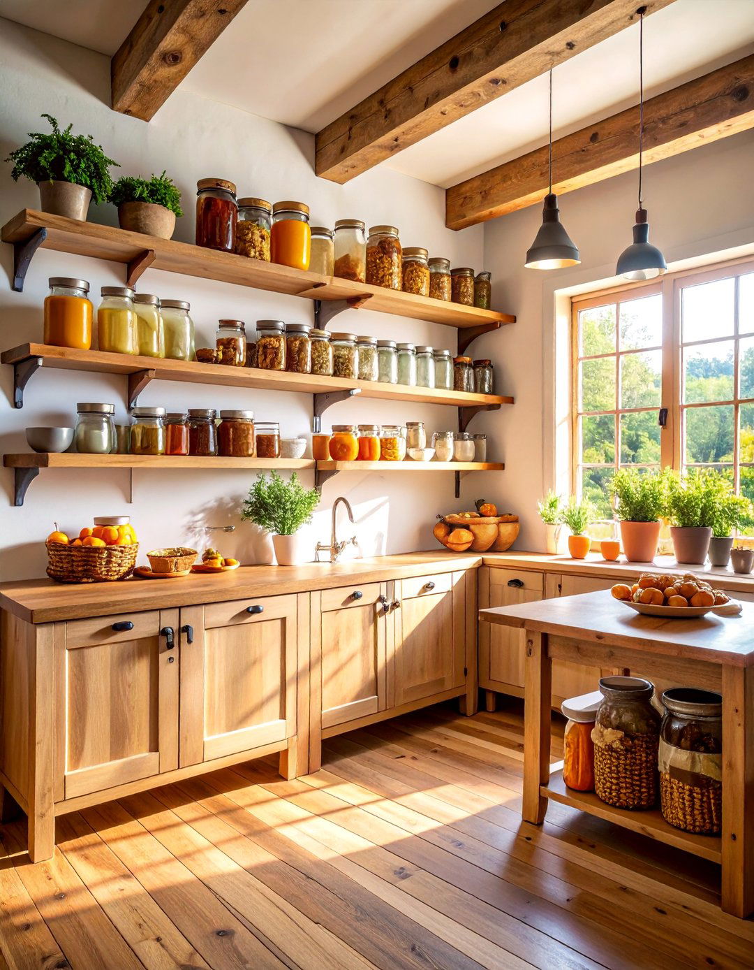 Primitive Kitchen with Traditional Canning Setup - 25 Primitive Kitchen Ideas