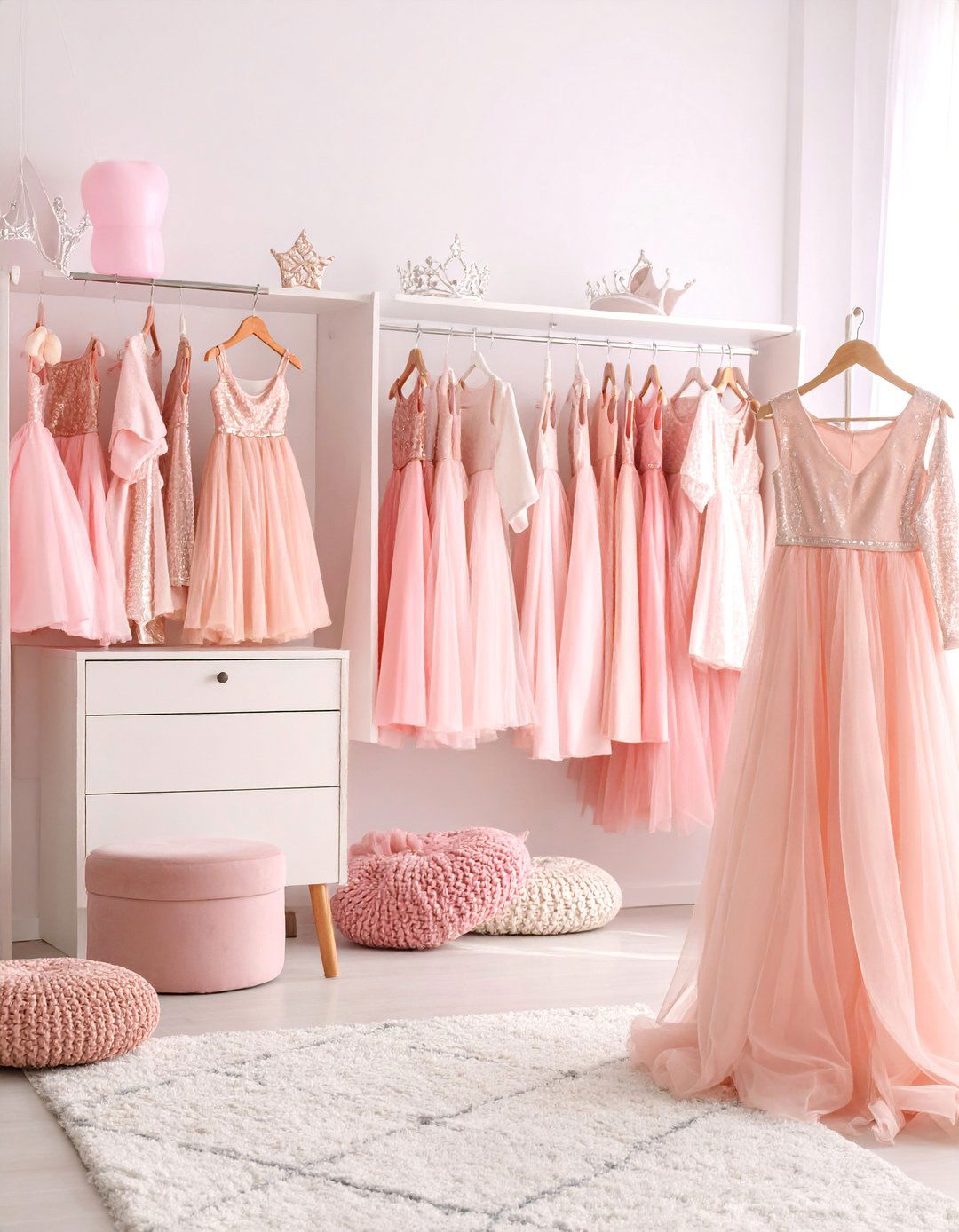 Princess Room with Dress Up Wardrobe - 25 Princess Room Ideas