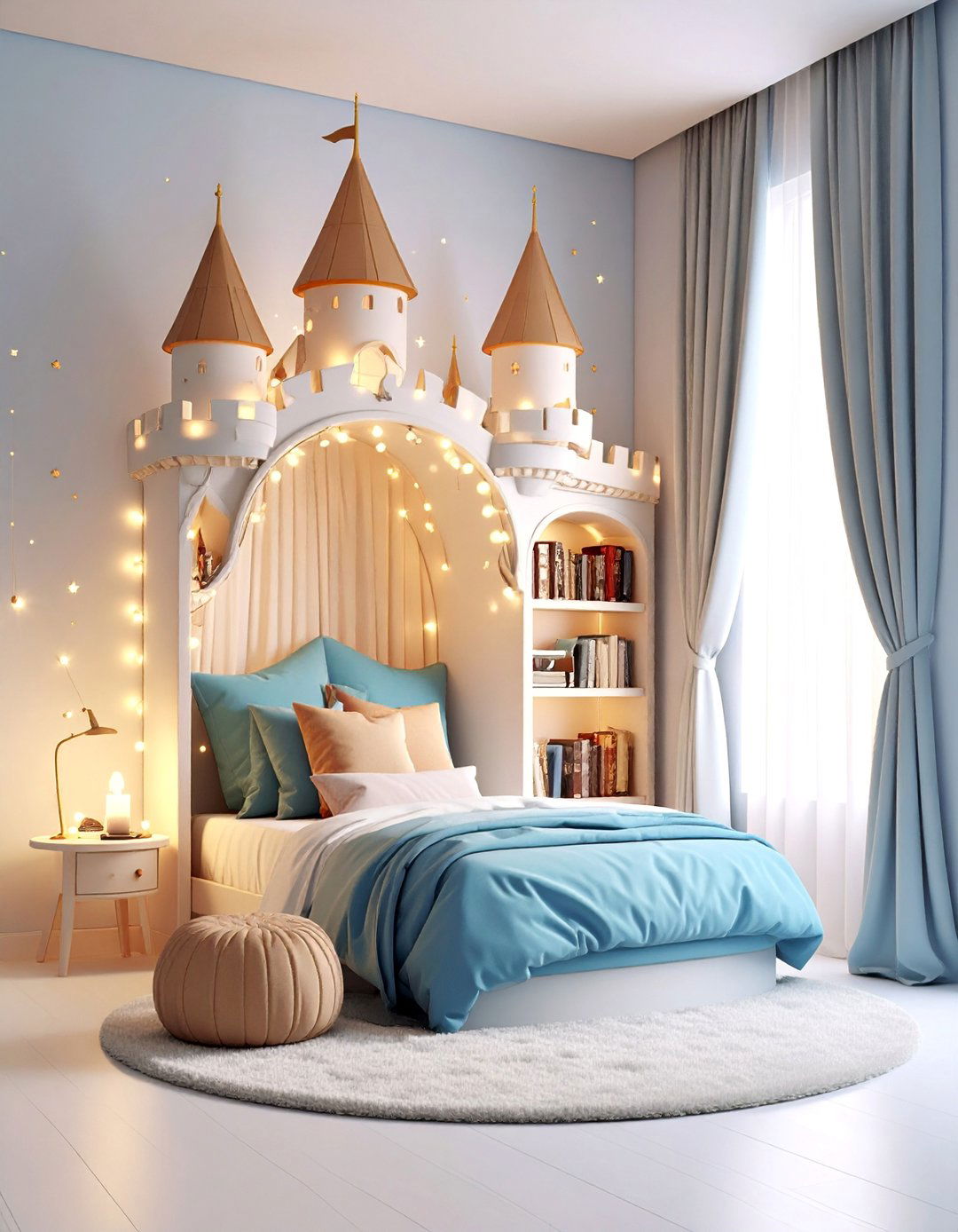 Princess Room with Reading Nook Castle - 25 Princess Room Ideas
