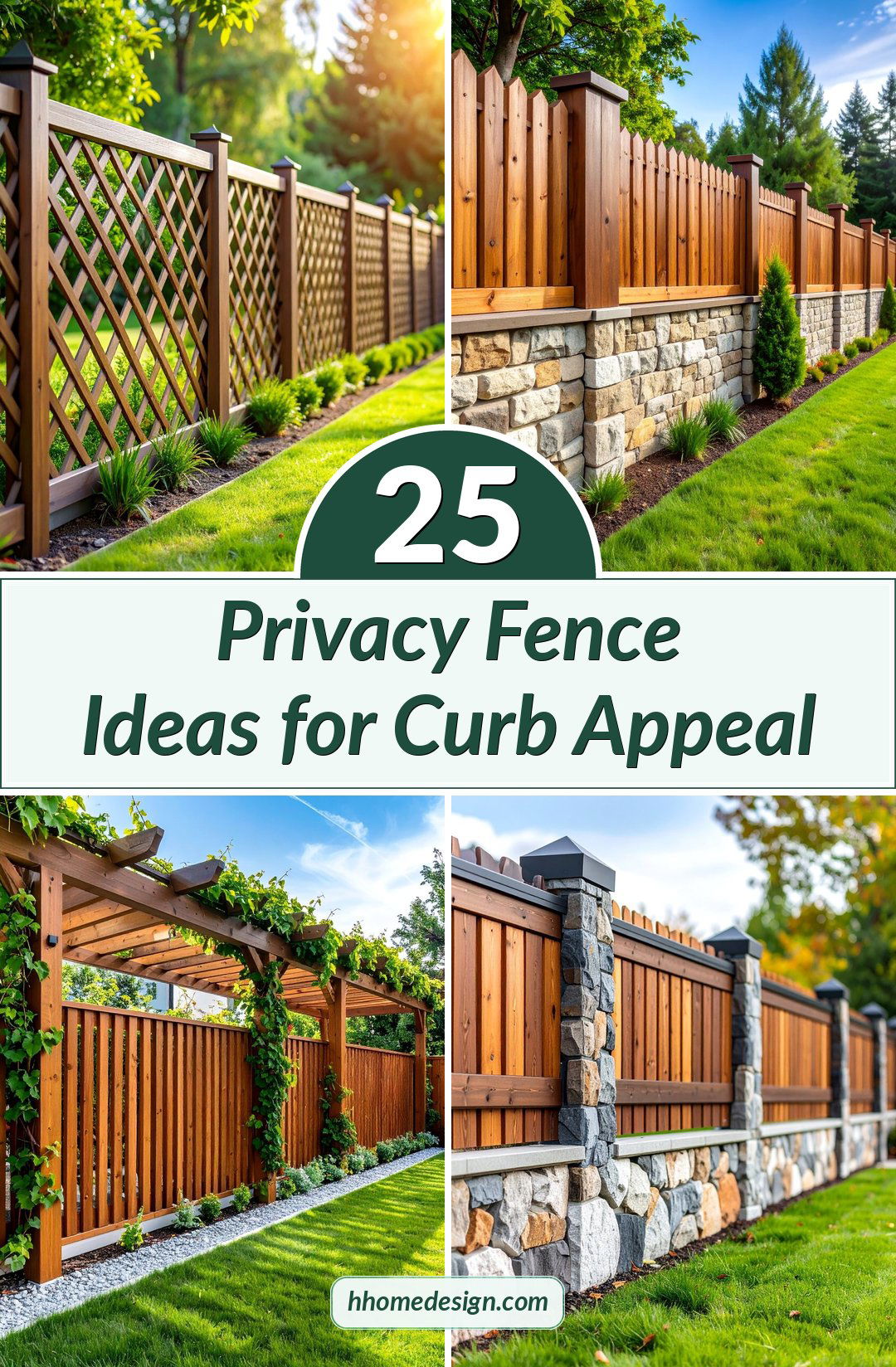 25 Privacy Fence Ideas for Curb Appeal