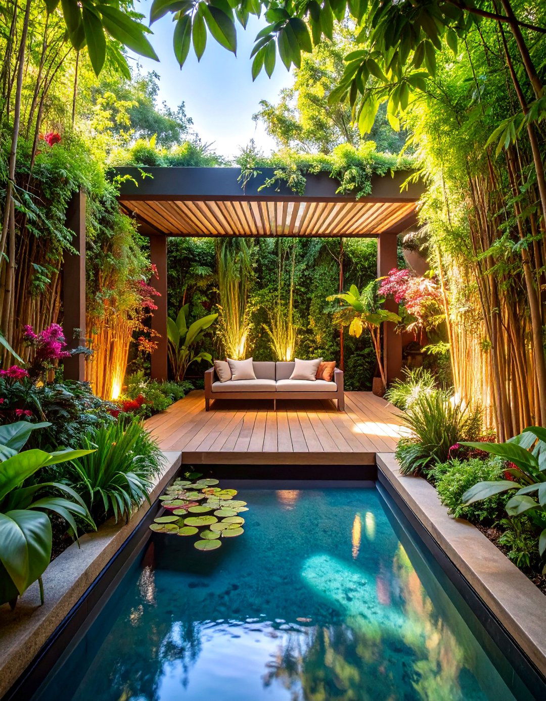 Privacy Focused Secluded Retreat - 25 Sunken Patio Ideas