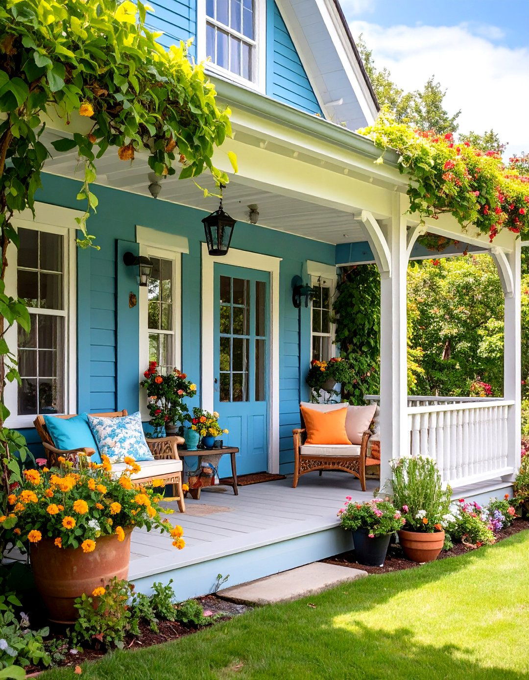 Privacy Screen Garden Porch - 25 Southern Front Porch Ideas