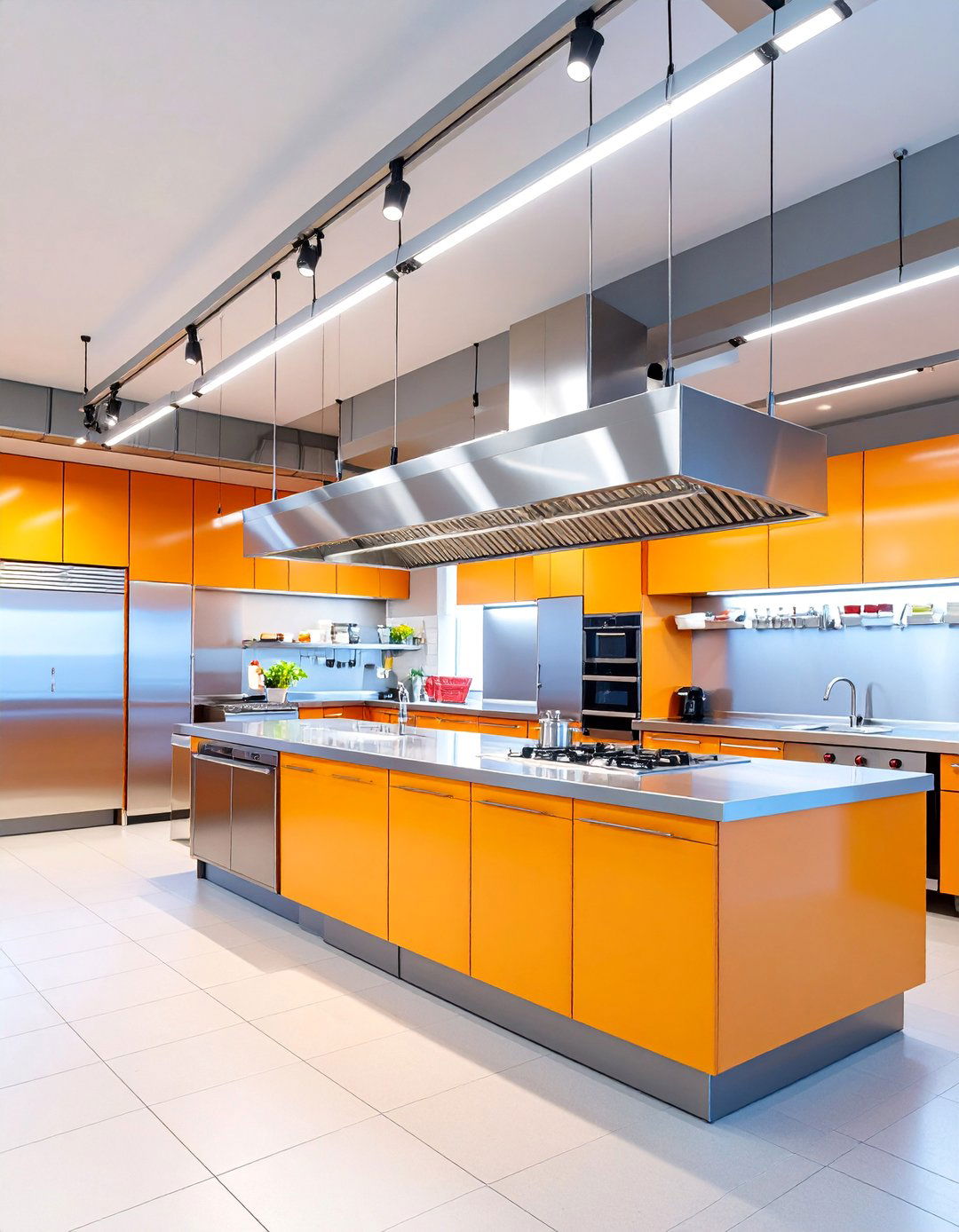 Professional Style Overhead Track System - 25 Pots and Pans Storage Ideas
