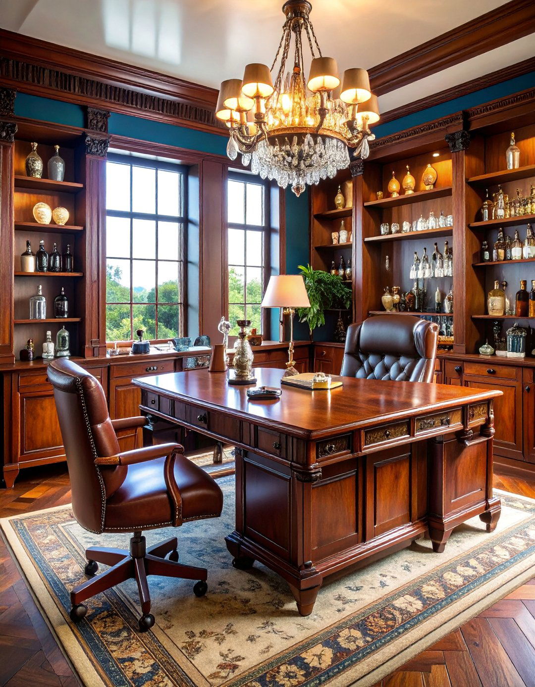 Prohibition Era Home Office with Speakeasy Sophistication - 25 Home Office Ideas for Him