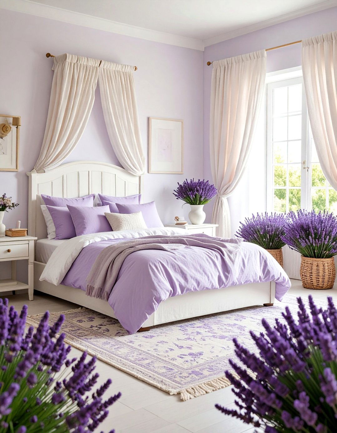 Provenal Master Suite with Lavender Tones - 25 Mediterranean Interior Design Ideas