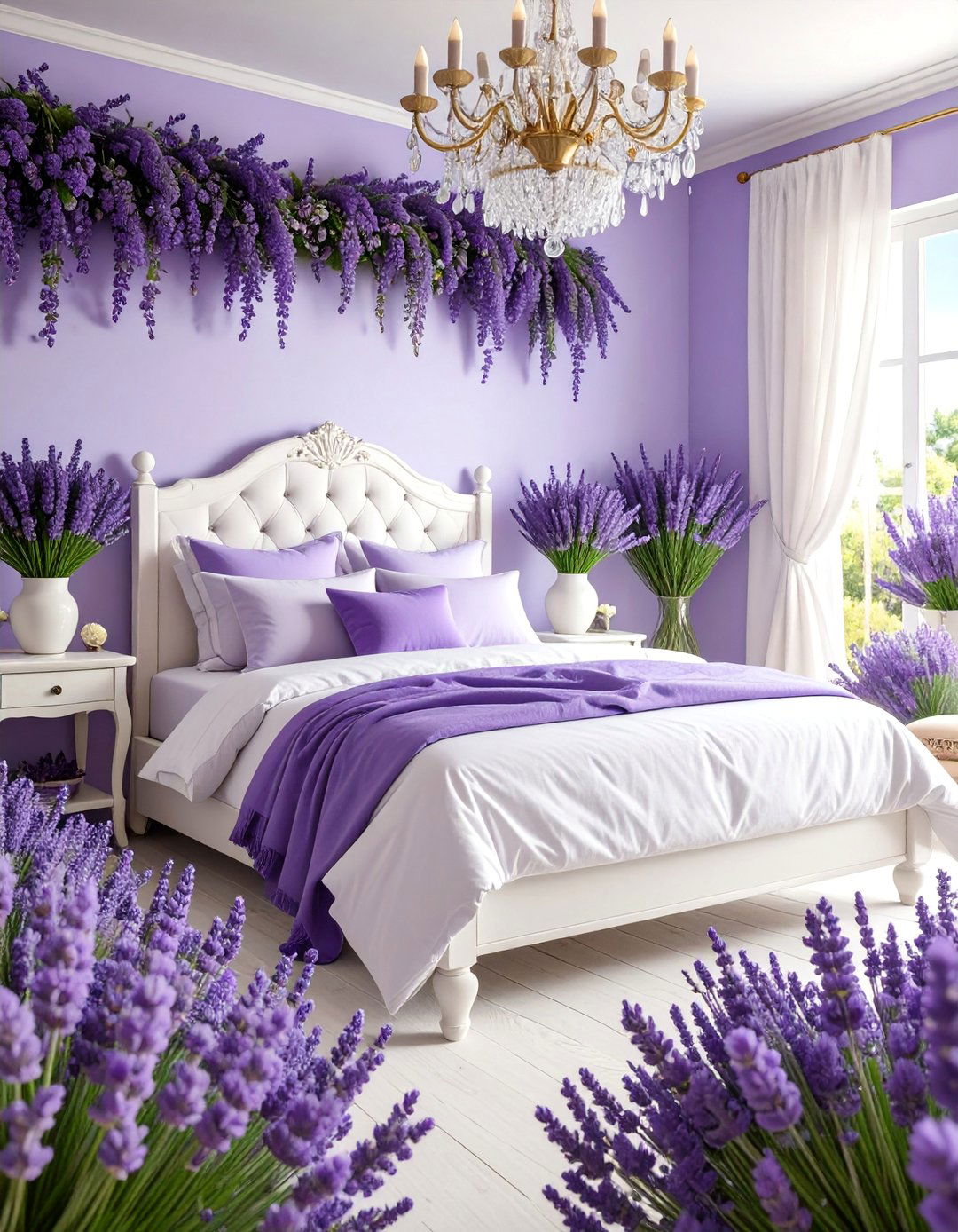 Provenal Mediterranean Bedroom with Lavender Fields Inspiration - 25 Mediterranean Bedroom Ideas