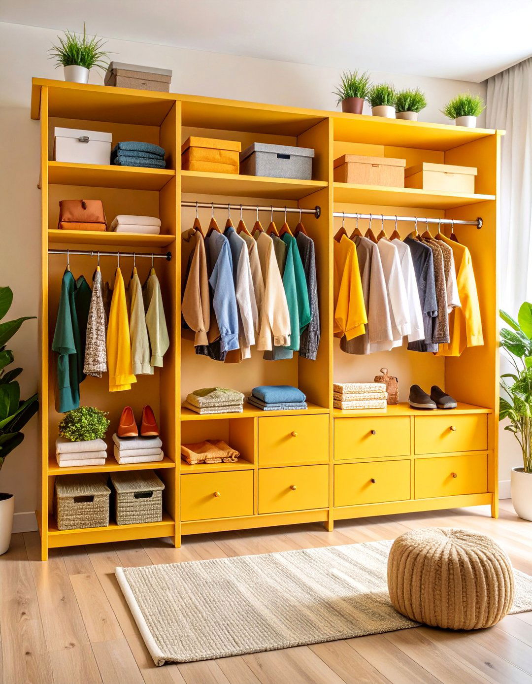 Pull Out Coat Closet with Rotating Carousel - 25 Coat Closet Ideas