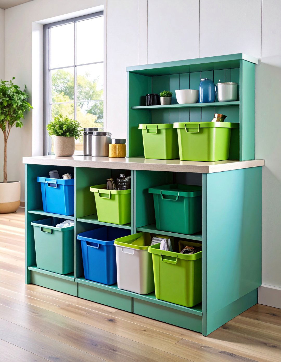 Pull Out Corner Trash Center - 25 Corner Cabinet Ideas