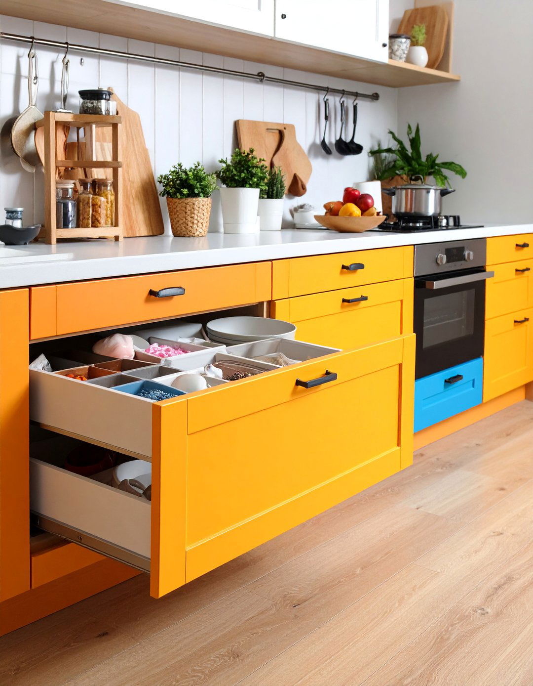 Pull Out Drawer Kitchen Storage - 25 Small Kitchen Ideas on a Budget