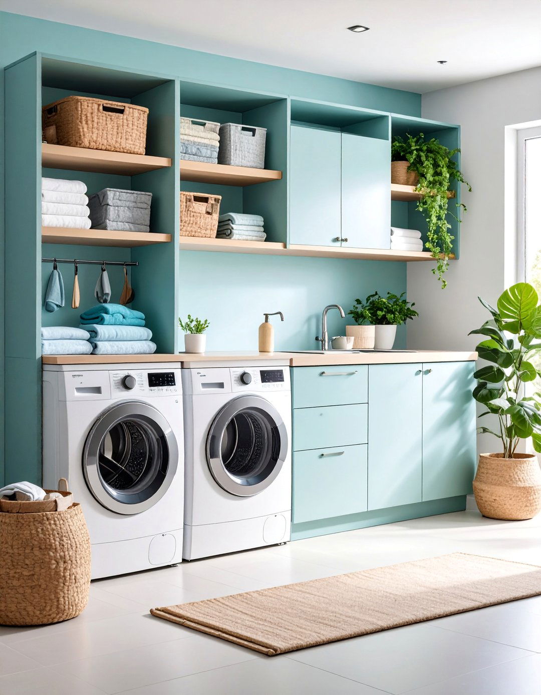 Pull Out Drawer Shelving Units - 25 Laundry Room Shelf Ideas