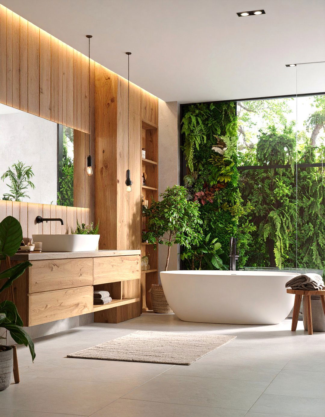 Pumice and Cypress Modern Bathroom - 25 Earthy Bathroom Ideas