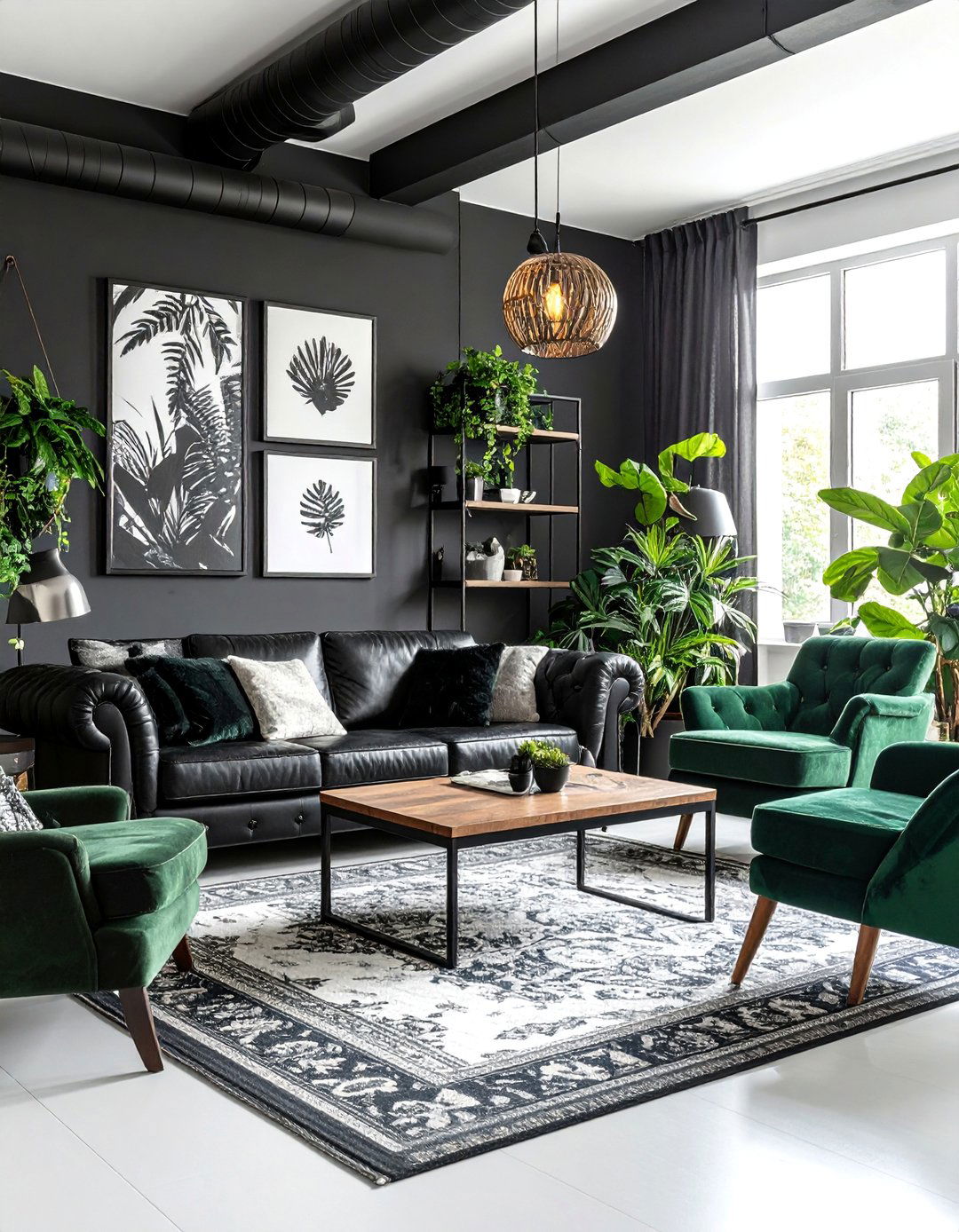 Punk Rock Eclectic Living Room with Refined Touches - 25 Eclectic Living Room Ideas