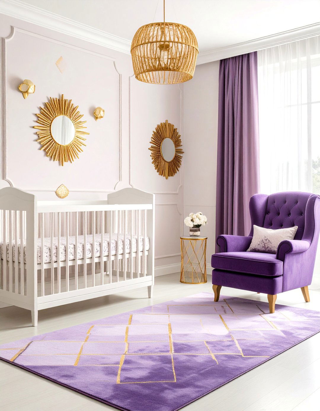 Purple Art Deco Glamour Nursery - 25 Purple Nursery Ideas