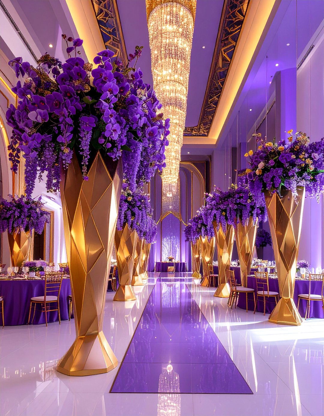 Purple Art Deco Wedding Theme - 25 Purple Wedding Theme Ideas
