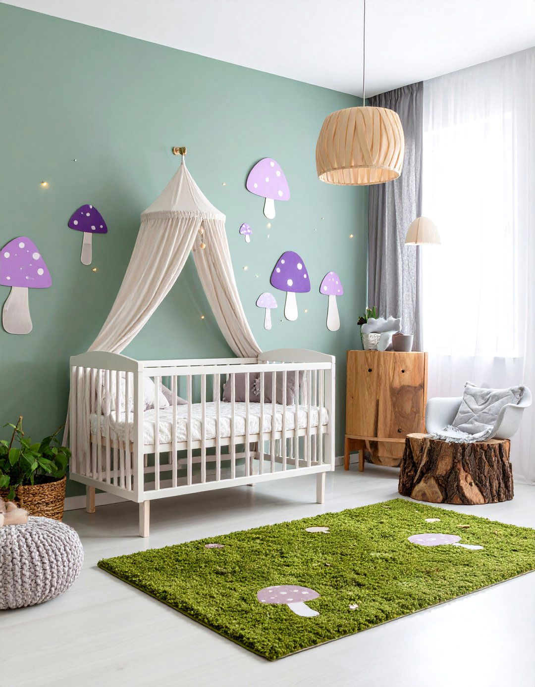 Purple Enchanted Mushroom Forest - 25 Purple Nursery Ideas