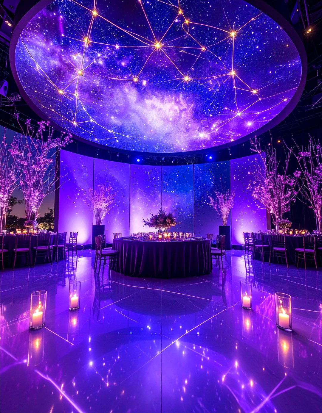 Purple Galaxy Celestial Wedding Theme - 25 Purple Wedding Theme Ideas