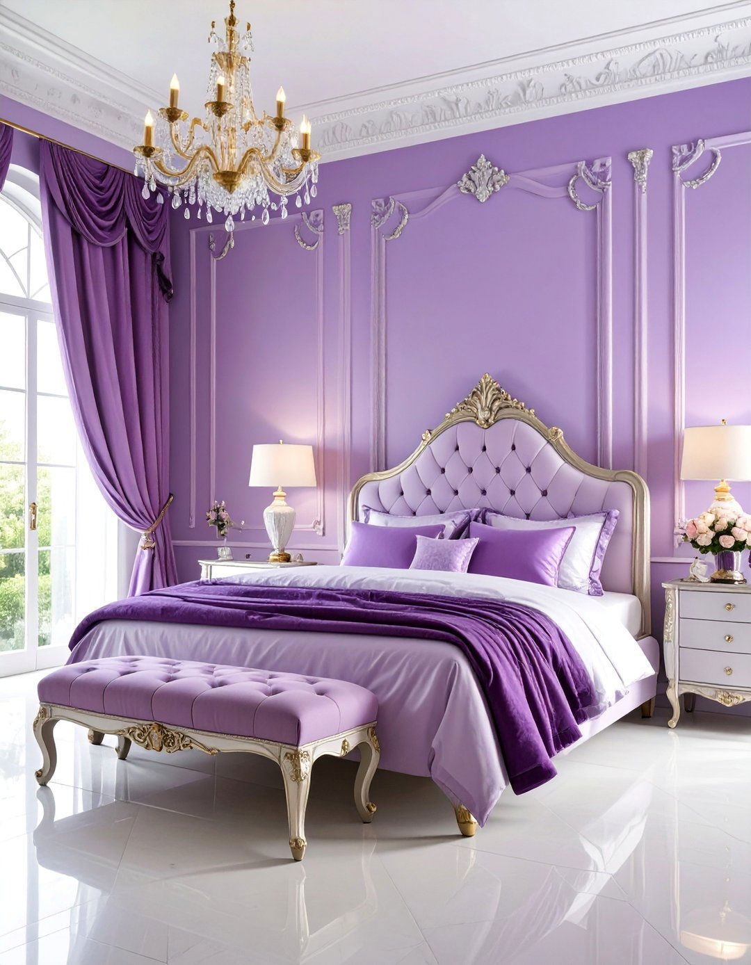 Purple Gothic Bedroom with Royal Jewel Tones - 25 Gothic Bedroom Ideas