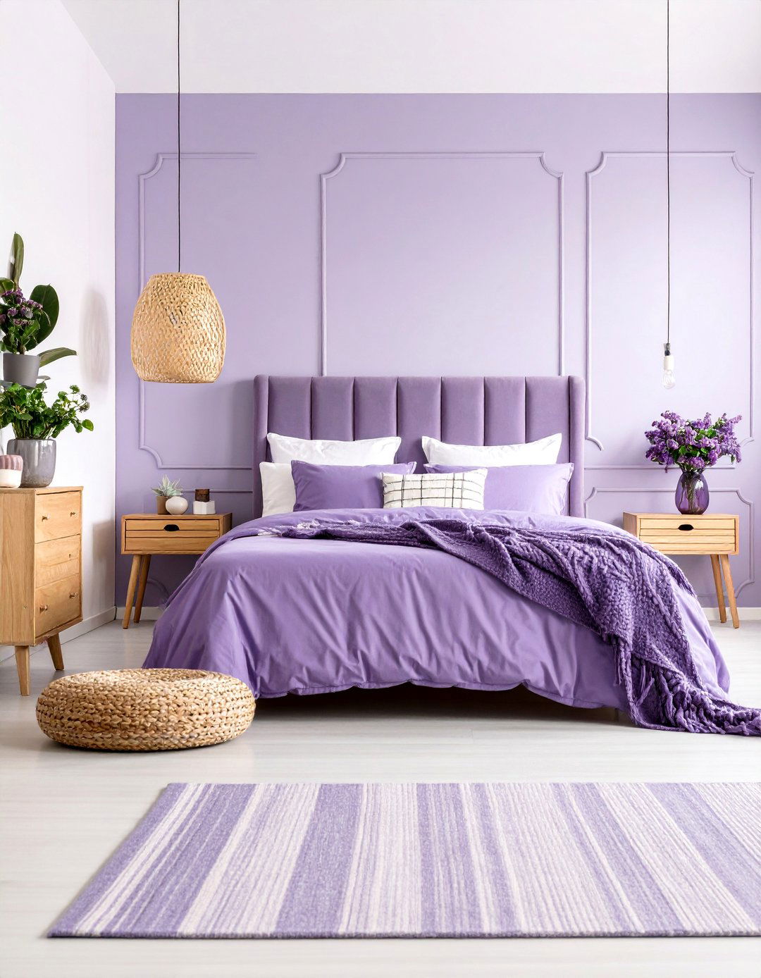 Purple Scandinavian Bedroom - 25 Purple Bedroom Ideas