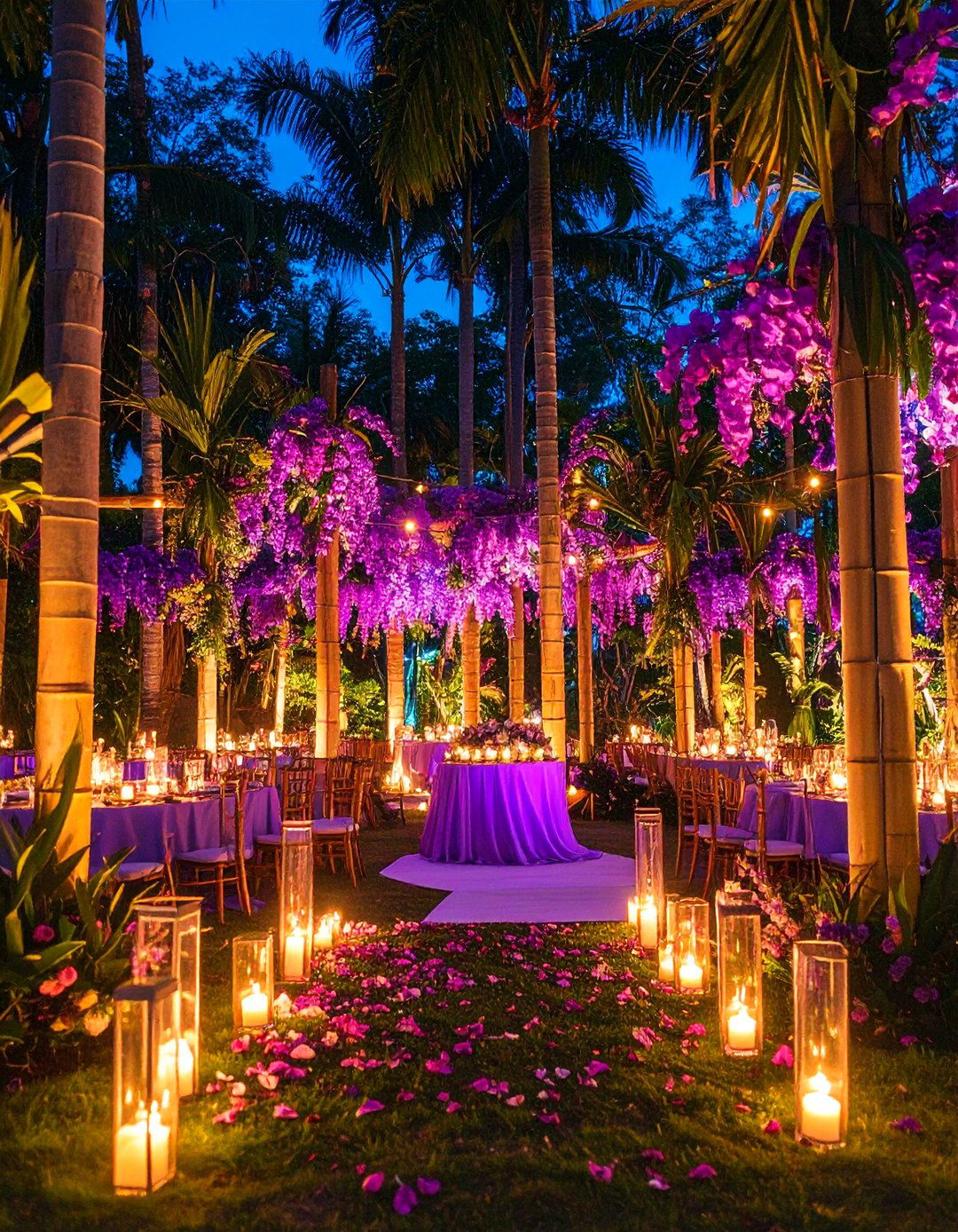 Purple Tropical Paradise Wedding Theme - 25 Purple Wedding Theme Ideas