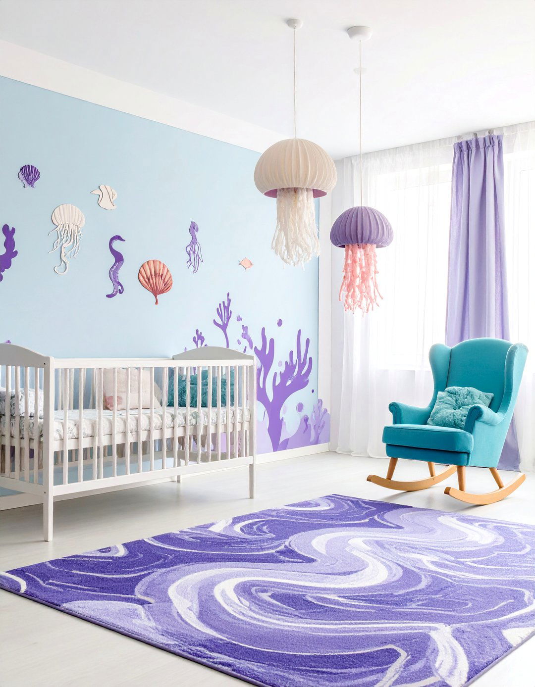 Purple Underwater Ocean Adventure - 25 Purple Nursery Ideas