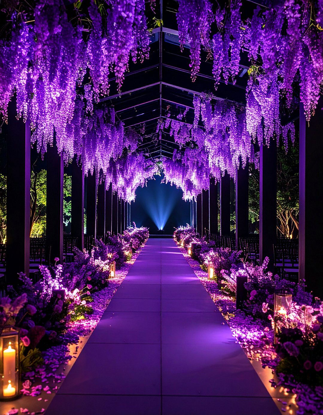 Purple and Black Dramatic Wedding Theme - 25 Purple Wedding Theme Ideas