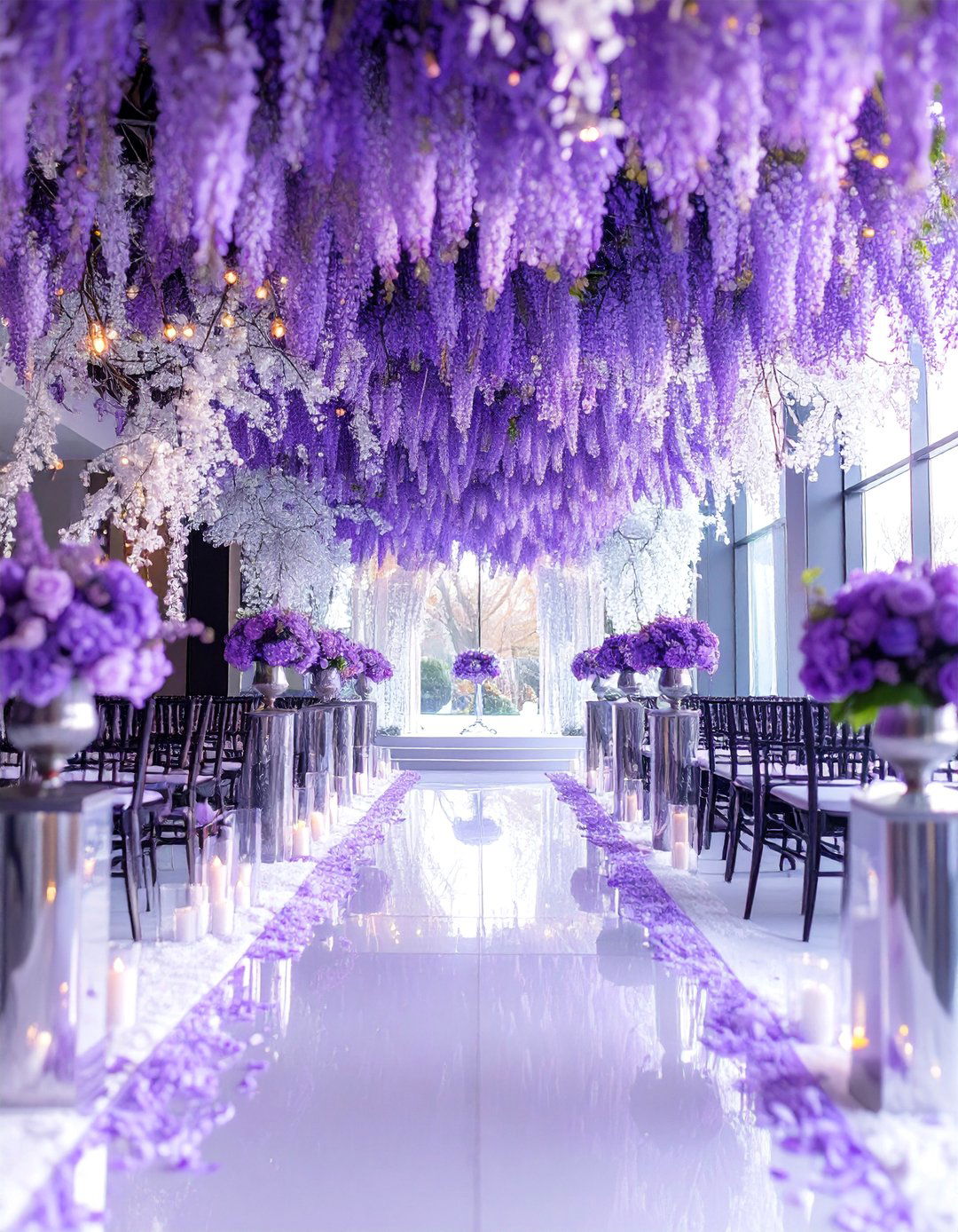 Purple and Silver Winter Wedding Theme - 25 Purple Wedding Theme Ideas