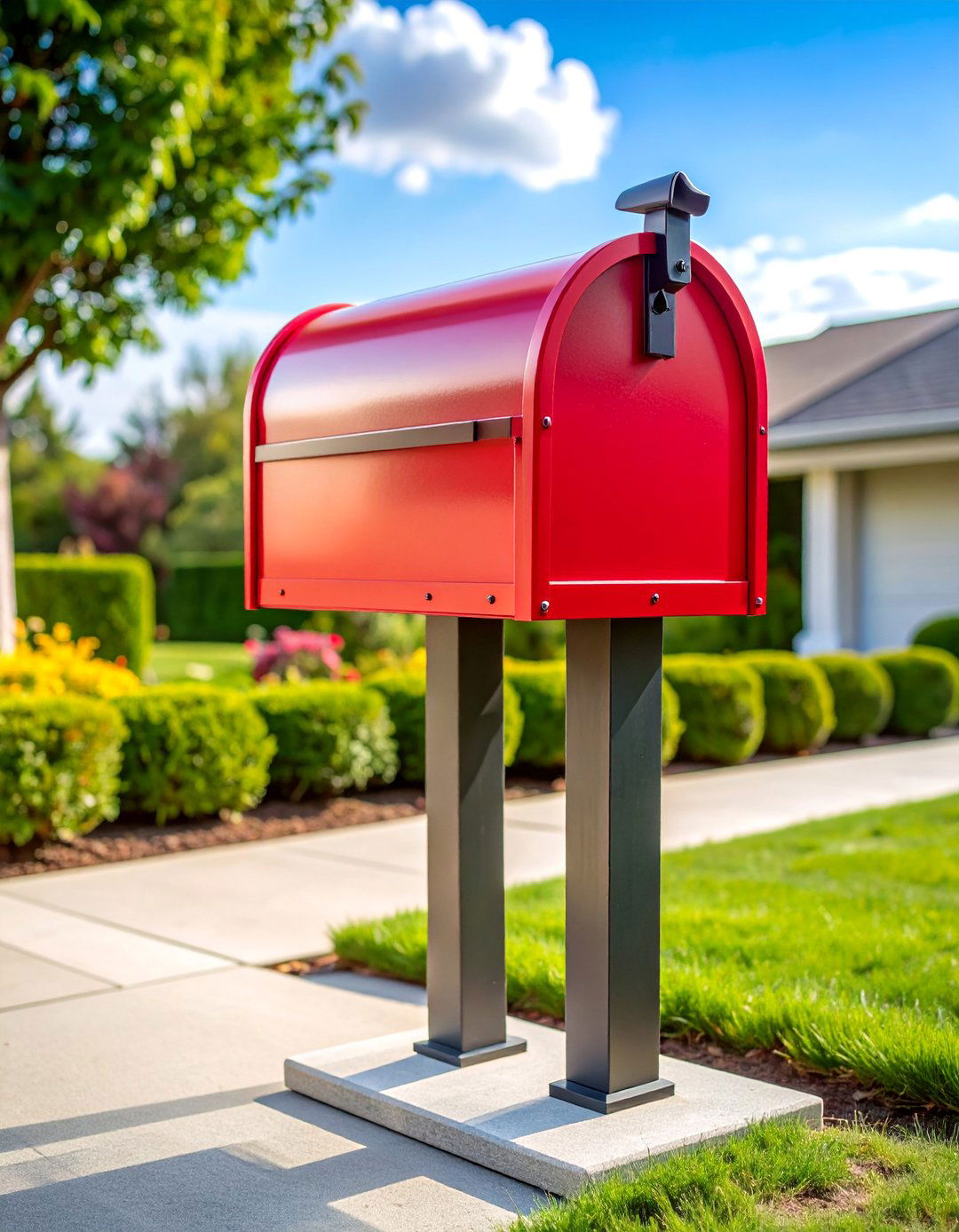 Pyramid Style Tiered Brick Mailbox - 25 Brick Mailbox Ideas