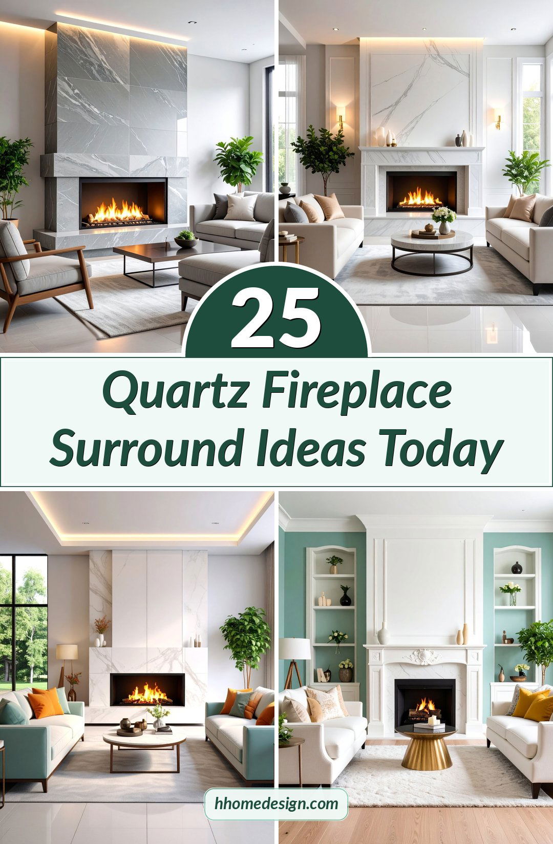 25 Quartz Fireplace Surround Ideas Today