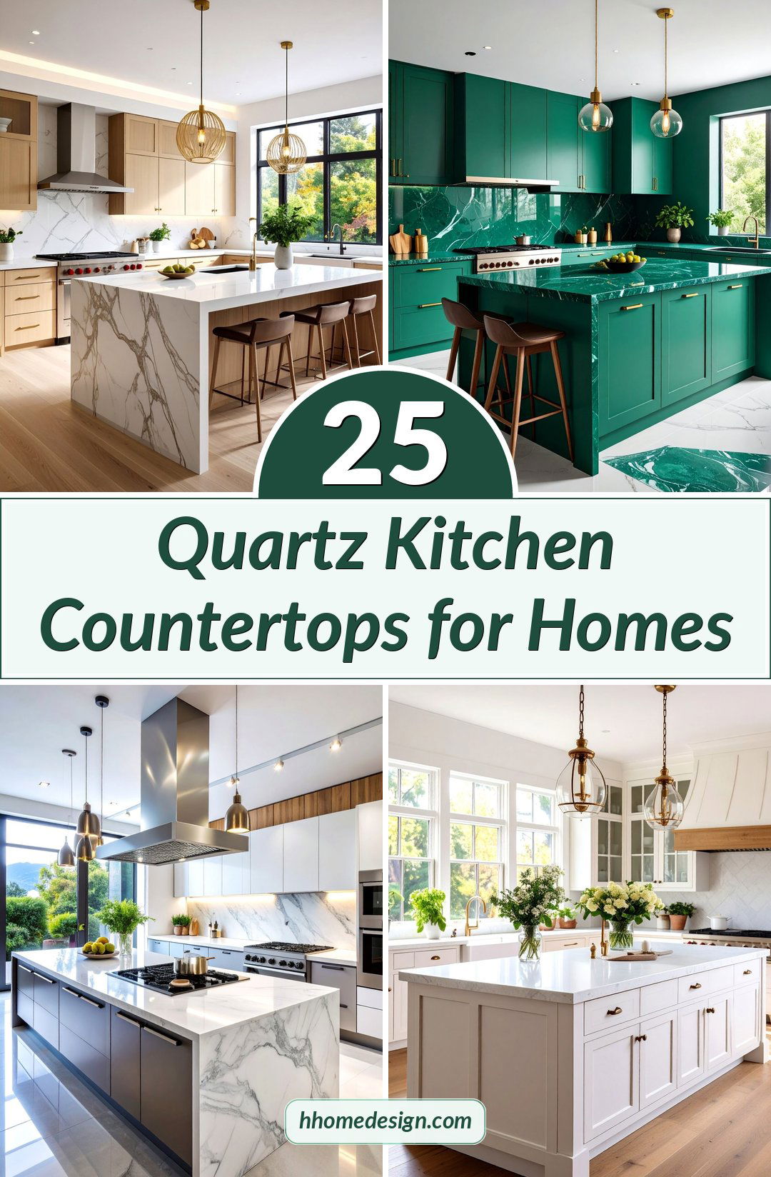 25 Quartz Kitchen Countertops for Homes