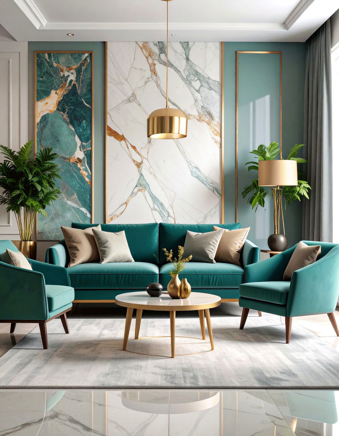 Quartzite Living Room Accent Wall - 25 Stone Wall Ideas