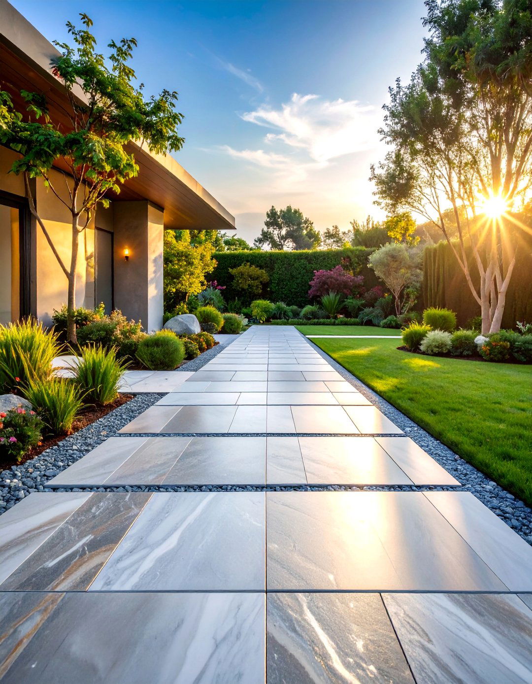 Quartzite Luxury Pathway - 25 Rock Walkway Ideas