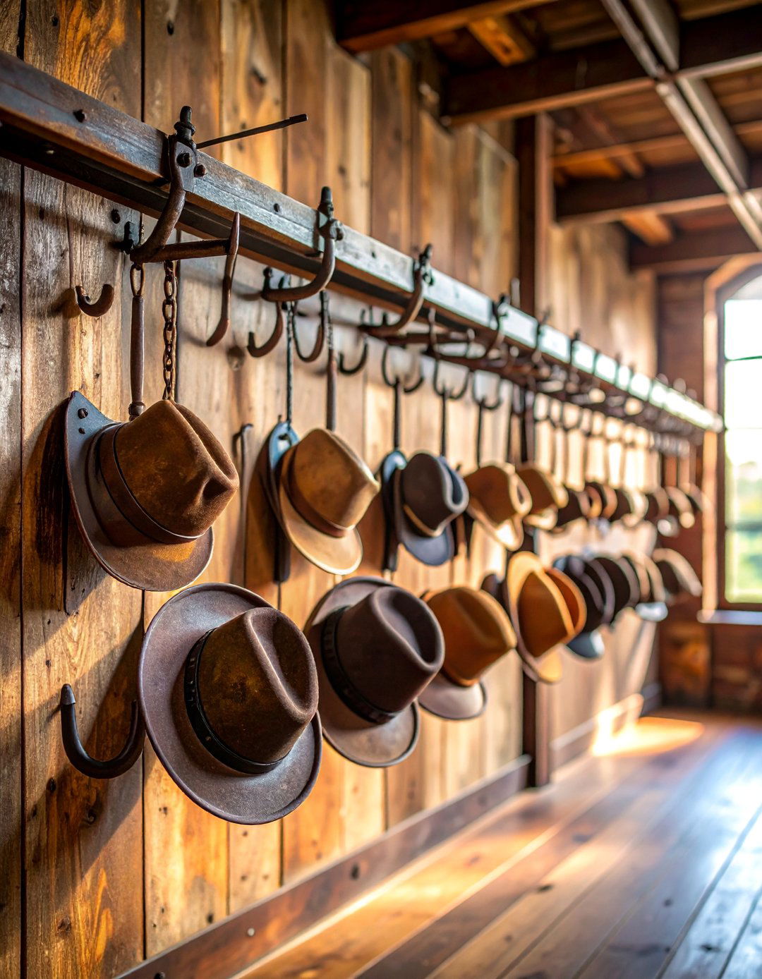 Railroad Spike Hat Hooks with Industrial Heritage - 25 Hat Rack Ideas