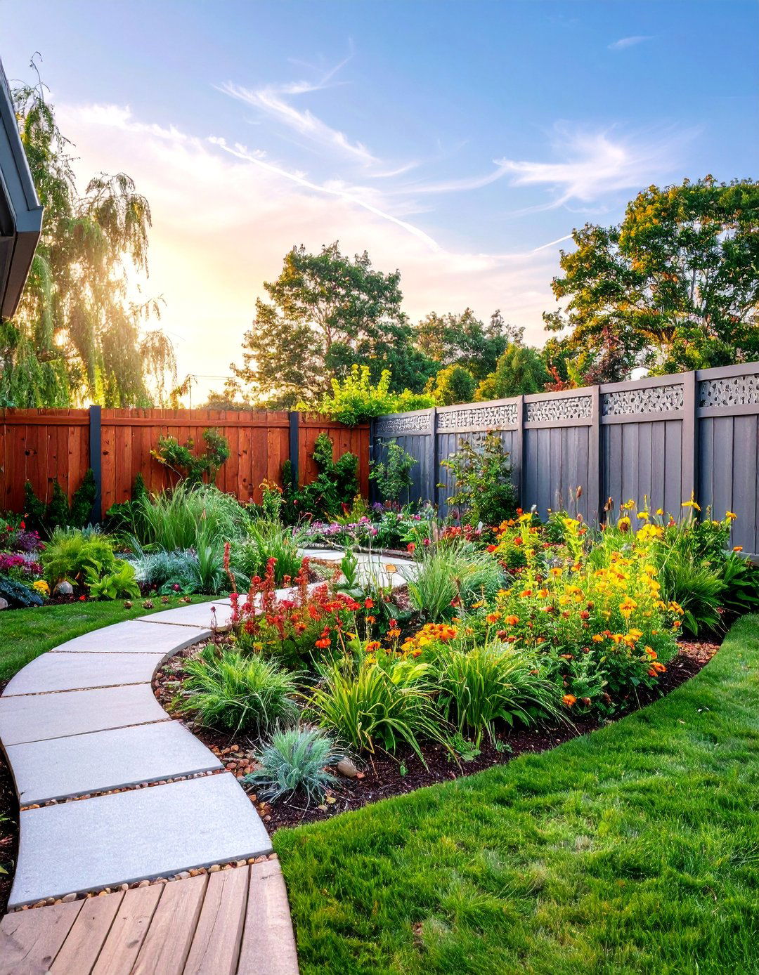 Rain Garden Enclosed Garden with Bioswale - 25 Enclosed Garden Ideas