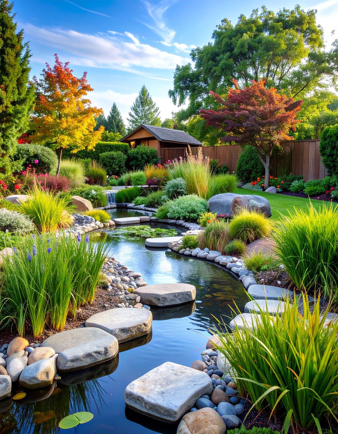 Rain Garden Layout with Water Wise Features - 25 Garden Layout Ideas