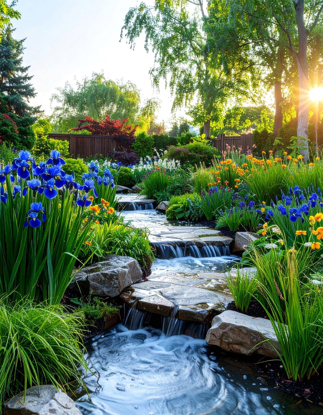 Rain Garden Perennial Water Collection - 25 Perennial Flower Bed Ideas