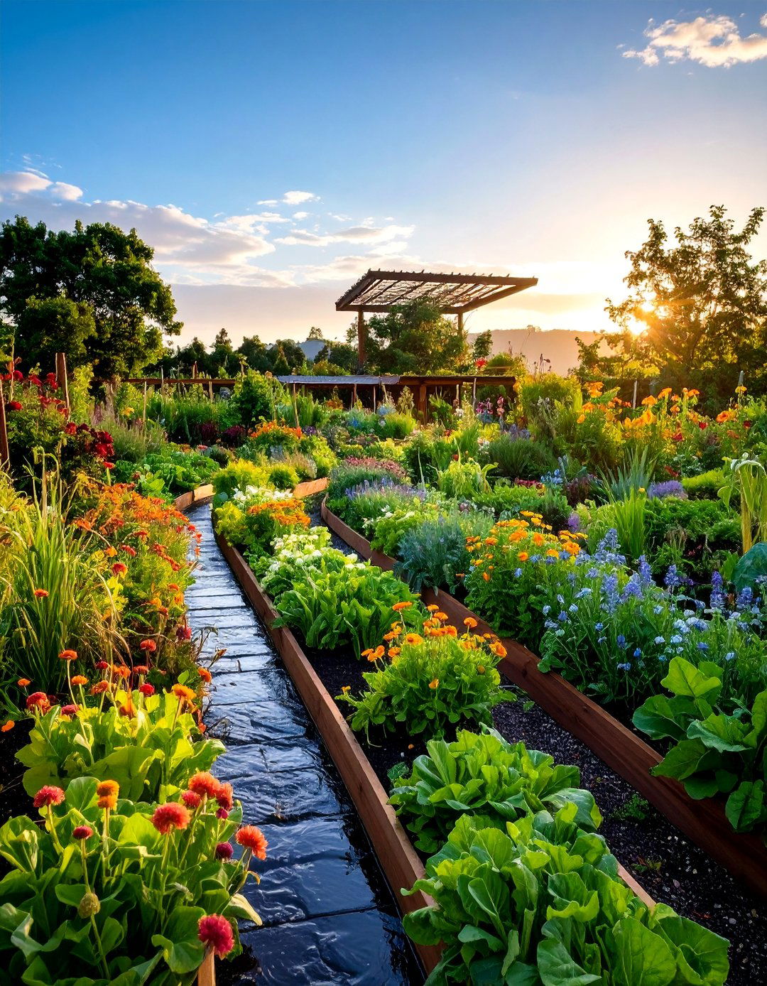 Rain Garden with Edible Plants - 25 Vegetable Garden Ideas