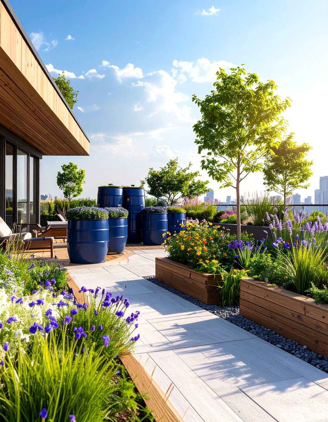 Rainwater Collection Garden - 25 Rooftop Garden Ideas