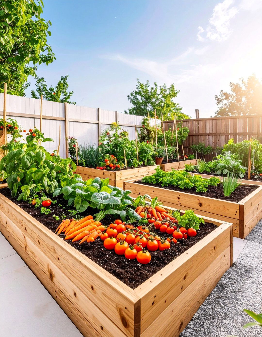 Raised Bed Garden with Companion Plantings - 25 Small Garden Ideas