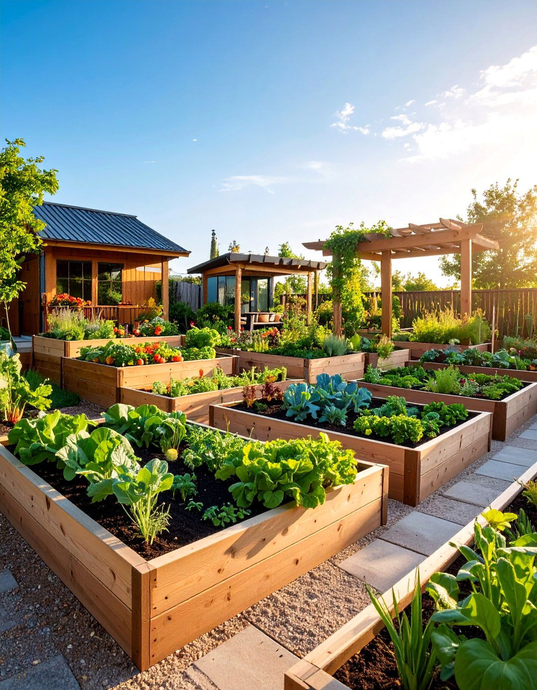 Raised Bed Tiered Garden with Companion Planting - 25 Tiered Garden Ideas