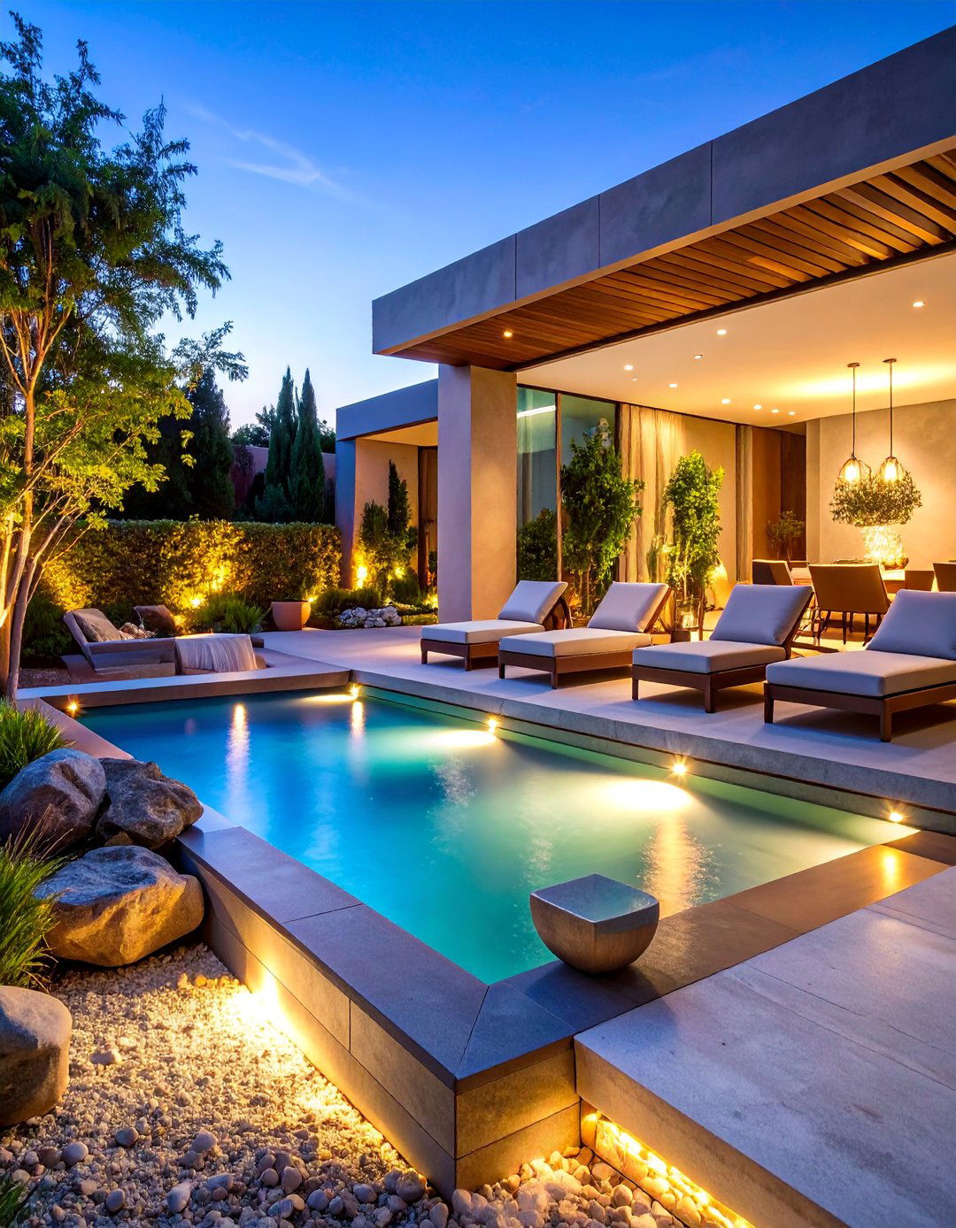 Raised Concrete Patio with Water Feature Integration - 25 Raised Concrete Patio Ideas