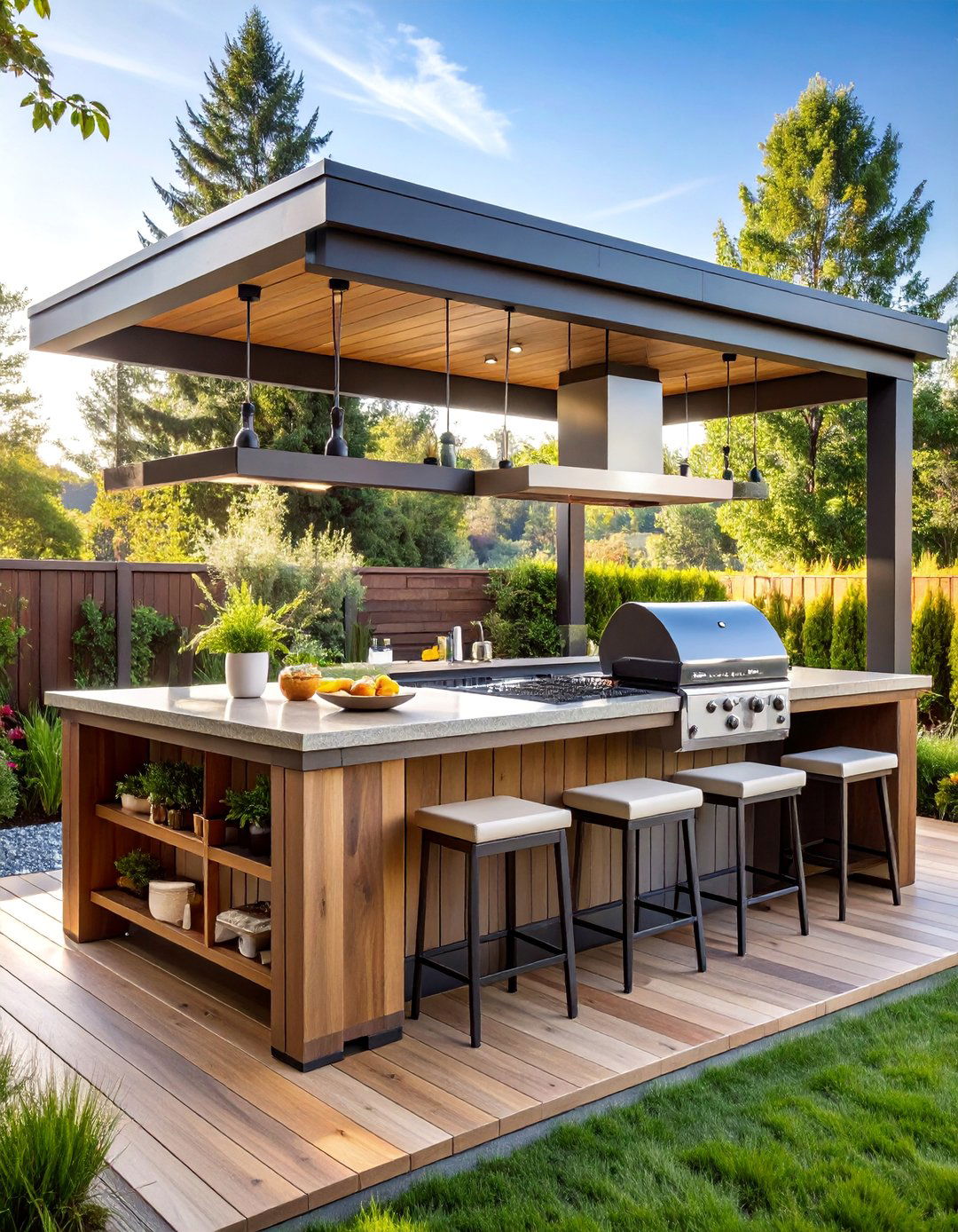 Raised Counter BBQ Island - 25 Bbq Island Ideas